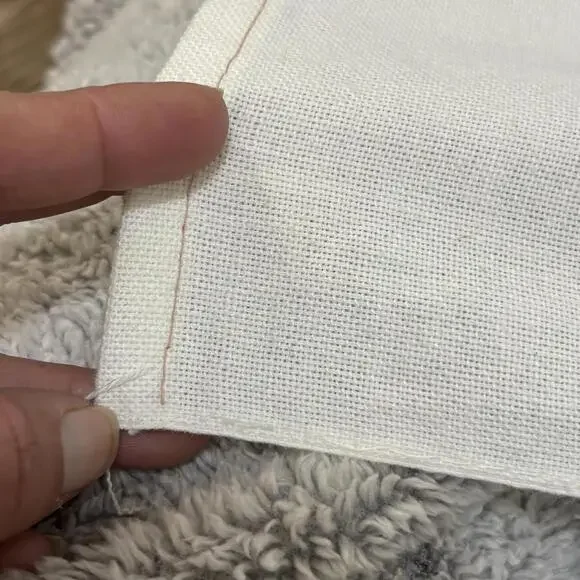 Vtg 60s/70s linen flower power bedspread? Fabric? King size - Picture 2 of 6